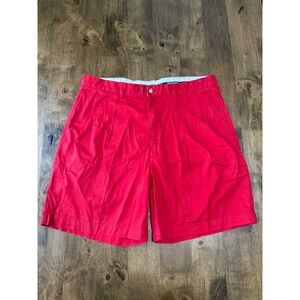 EUC Mens Polo Ralph Lauren GOLF red chino pleated shorts cotton size 38